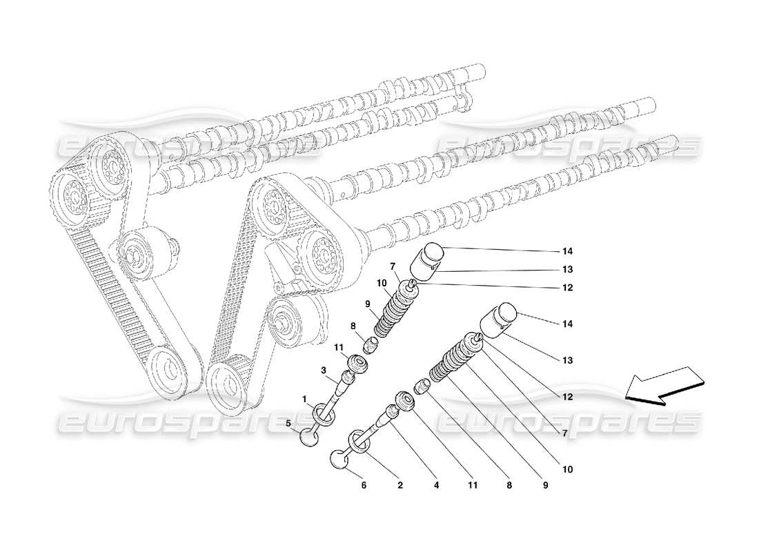 Ferrari 456 M GT/M GTA timing - valves Part Diagram