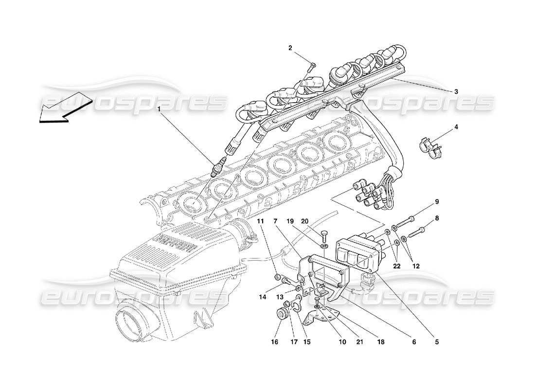 Ferrari 456 M GT/M GTA Ignition Device Parts Diagram