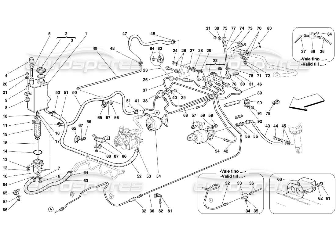 Ferrari 456 M GT/M GTA Self-Levelling Suspension System -Valid for 456M GTA Parts Diagram