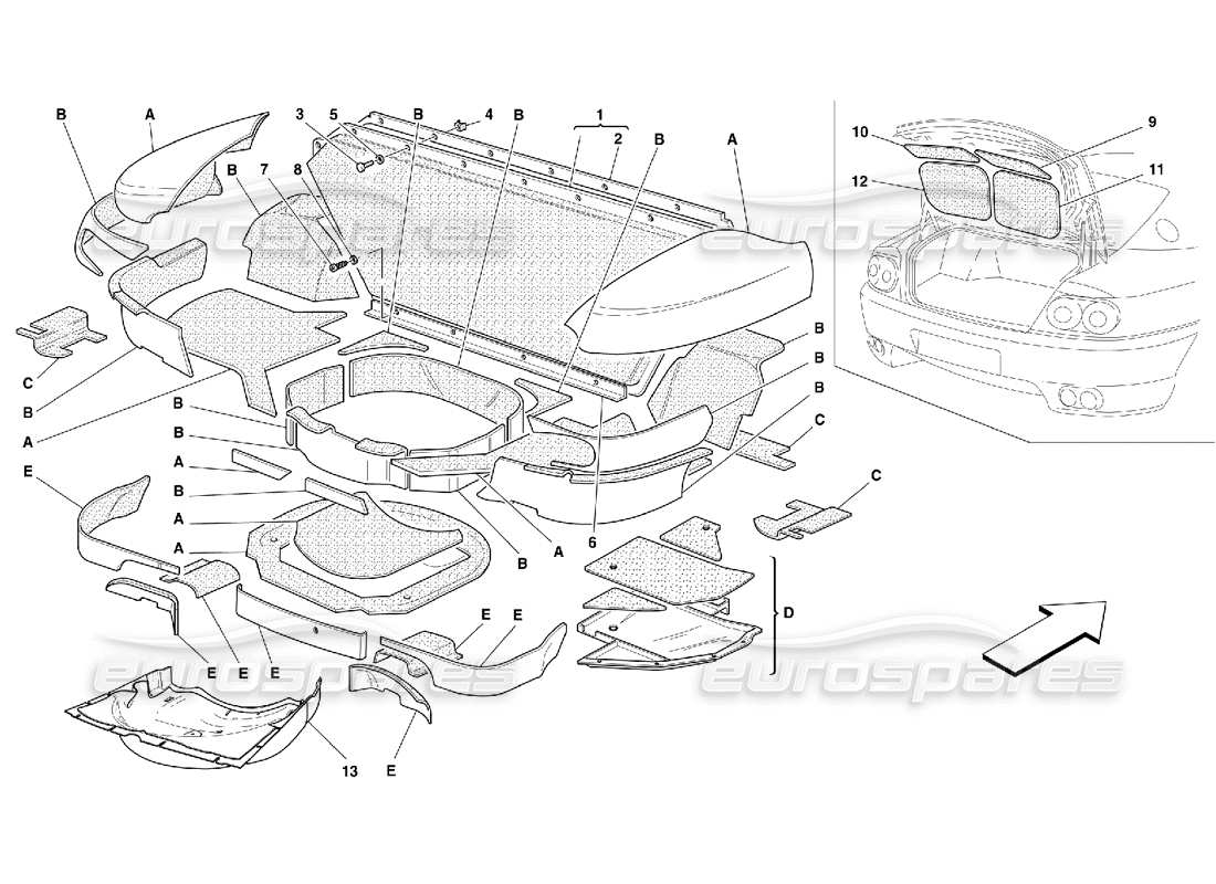 Part diagram containing part number 65670600