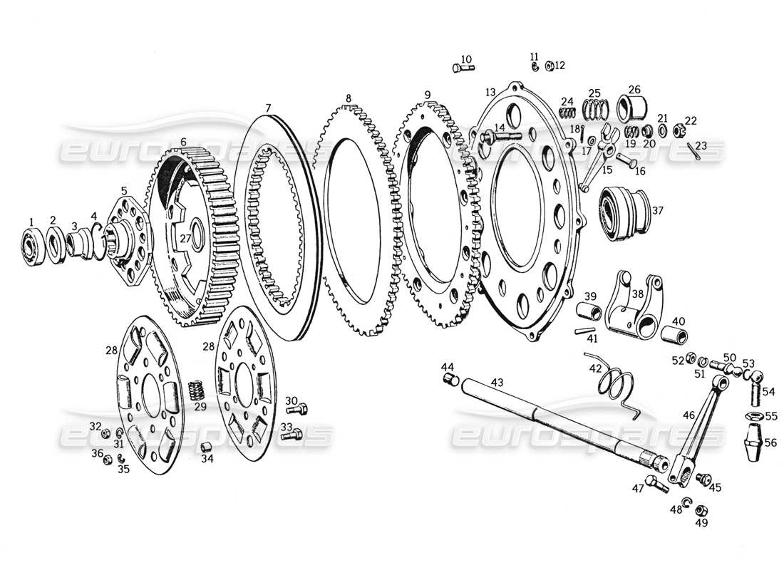 Ferrari 250 GTE (1957) clutch Parts Diagram