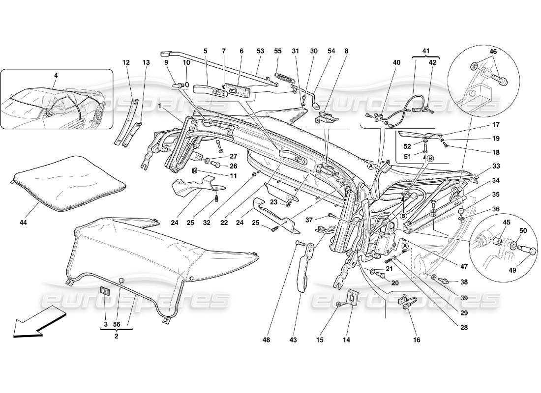 Ferrari 355 (5.2 Motronic) Top Parts Diagram