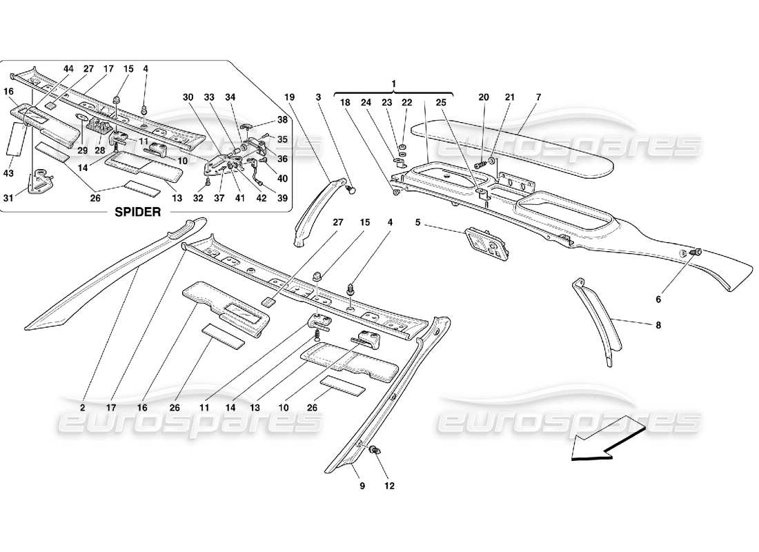 Part diagram containing part number 65910700