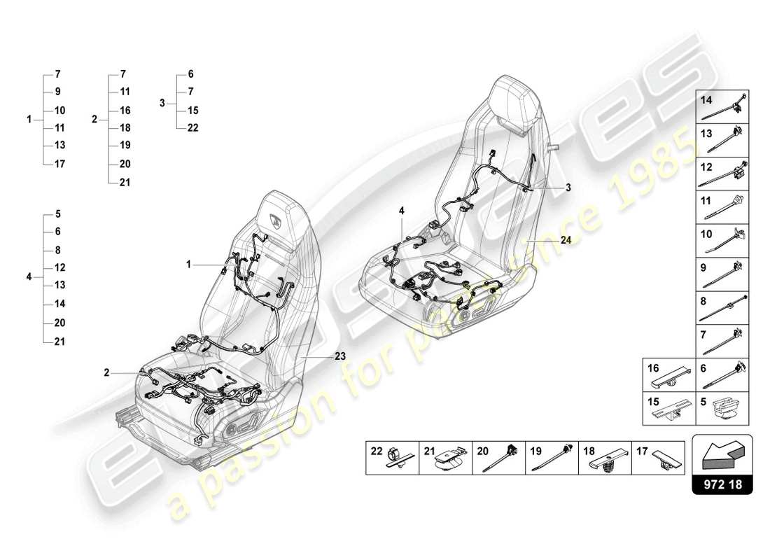 Part diagram containing part number 8X0971838