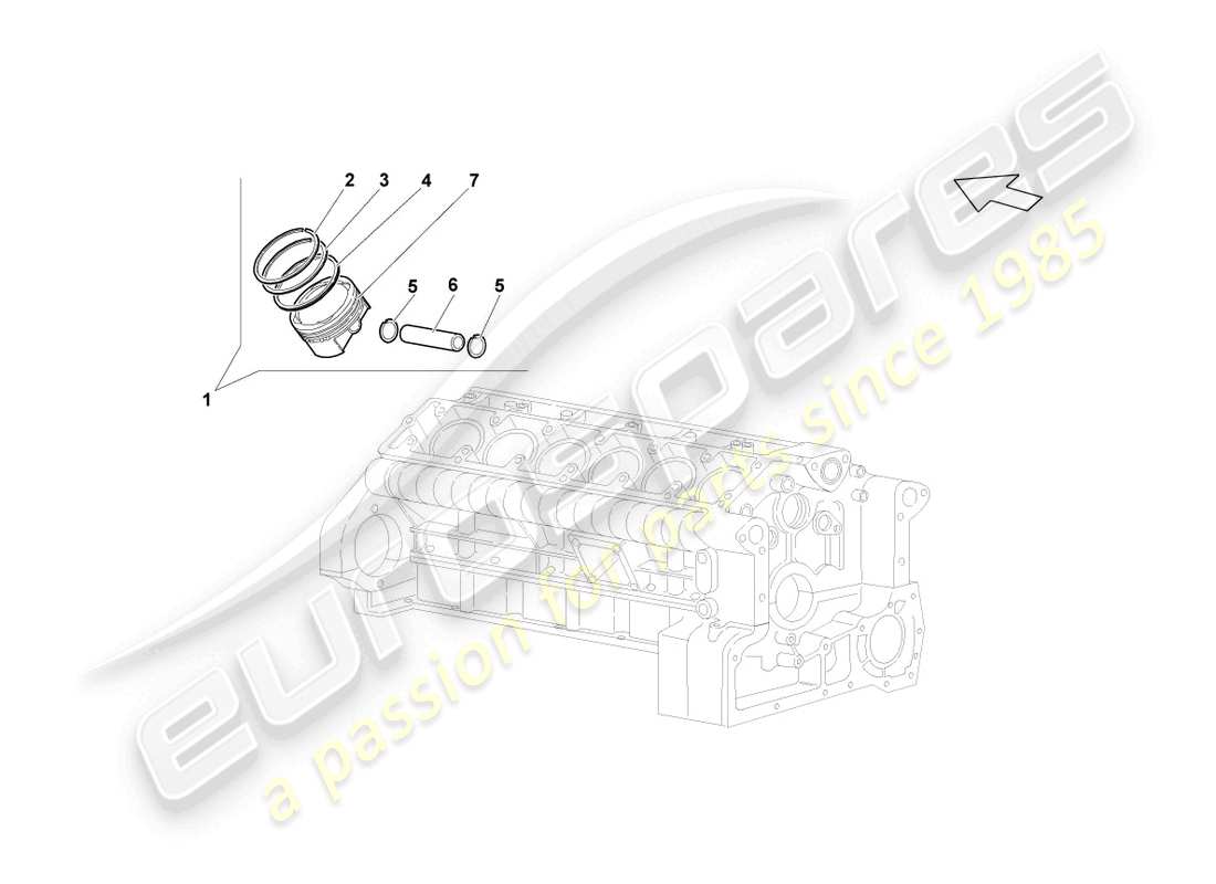 Lamborghini Reventon PISTON Part Diagram