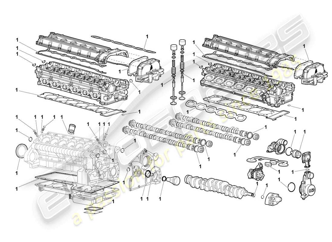 Lamborghini Reventon GASKET SET FOR ENGINE Part Diagram