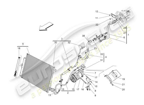 a part diagram from the Maserati Levante Modena S (2022) parts catalogue