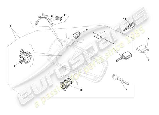 a part diagram from the Lamborghini LP550-2 Coupe (2012) parts catalogue