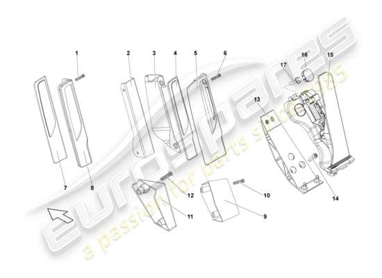 a part diagram from the Lamborghini LP550-2 Coupe (2014) parts catalogue