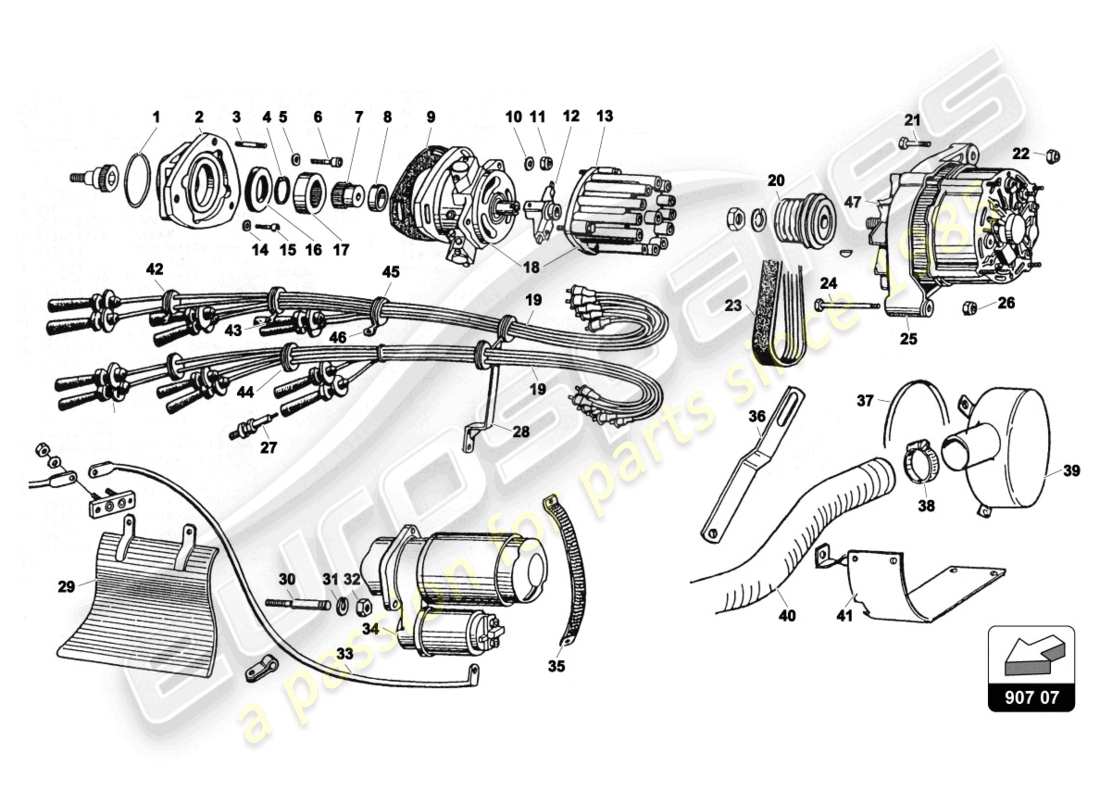 Part diagram containing part number 001629267