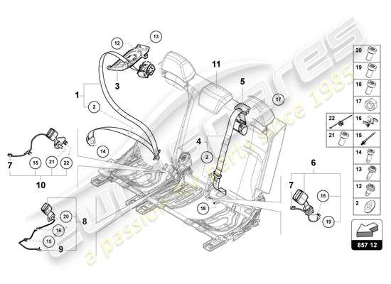 a part diagram from the Lamborghini Urus (2019) parts catalogue