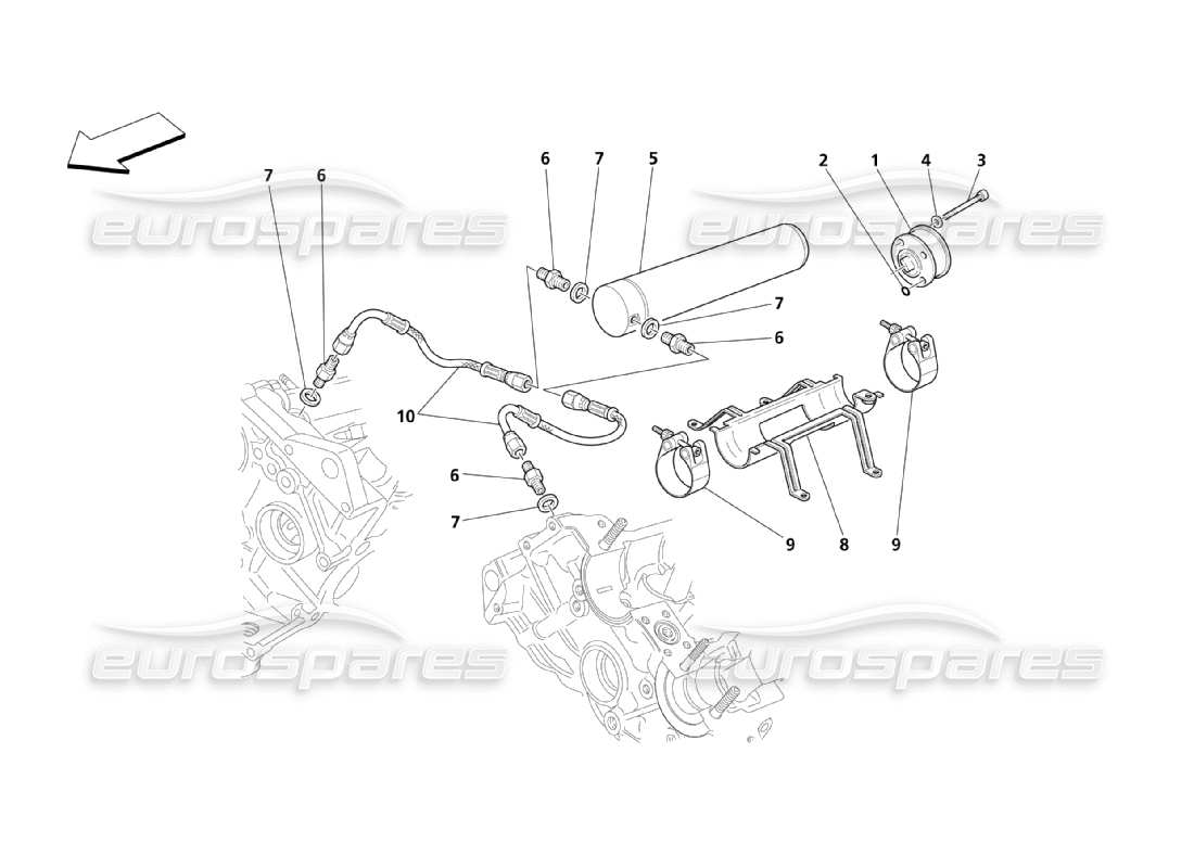 Maserati QTP. (2003) 4.2 Hydraulics For Timing Parts Diagram