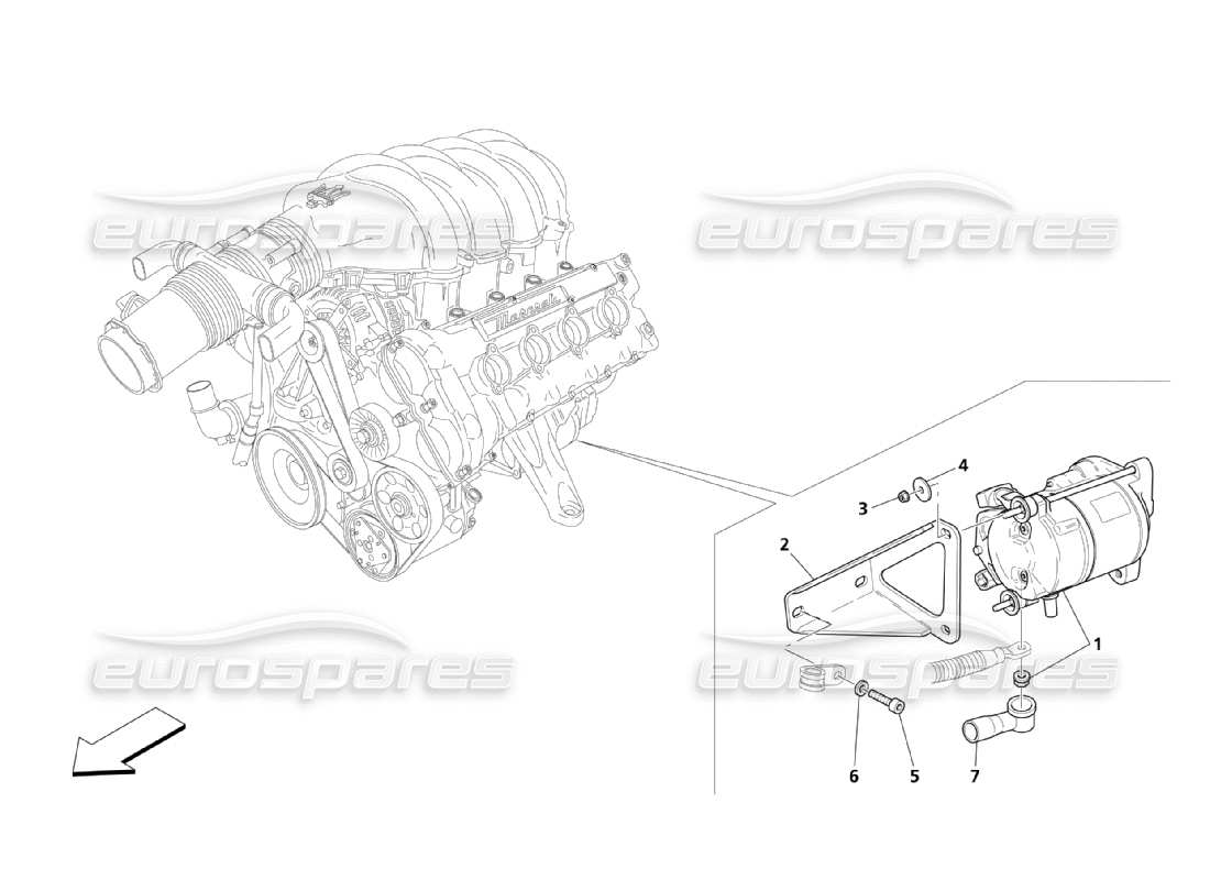 Maserati QTP. (2003) 4.2 Electronic Control: Engine Starting Part Diagram