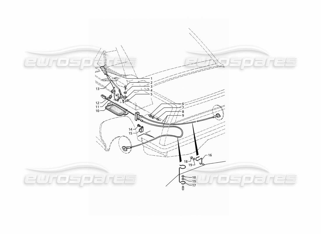 Maserati Ghibli 2.8 GT (Variante) Handbrake Control Parts Diagram