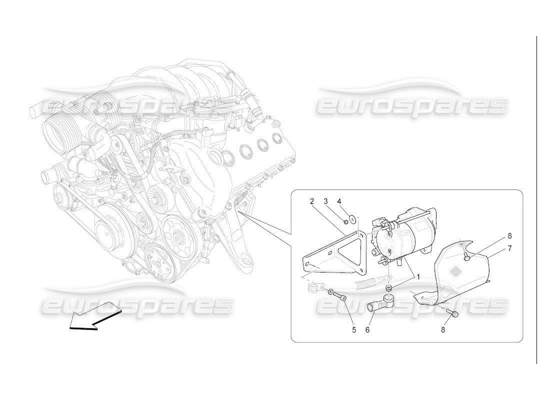 Maserati QTP. (2007) 4.2 auto electronic control: engine ignition Part Diagram