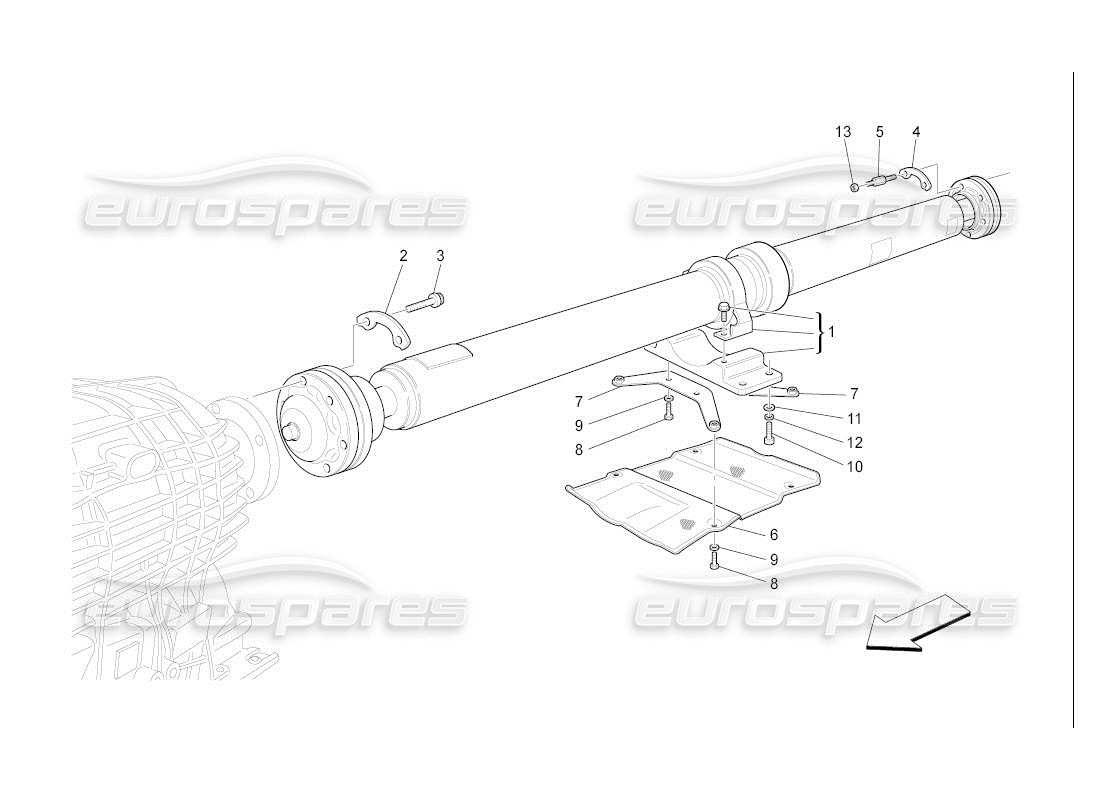 Maserati QTP. (2007) 4.2 auto Transmission Pipe Part Diagram