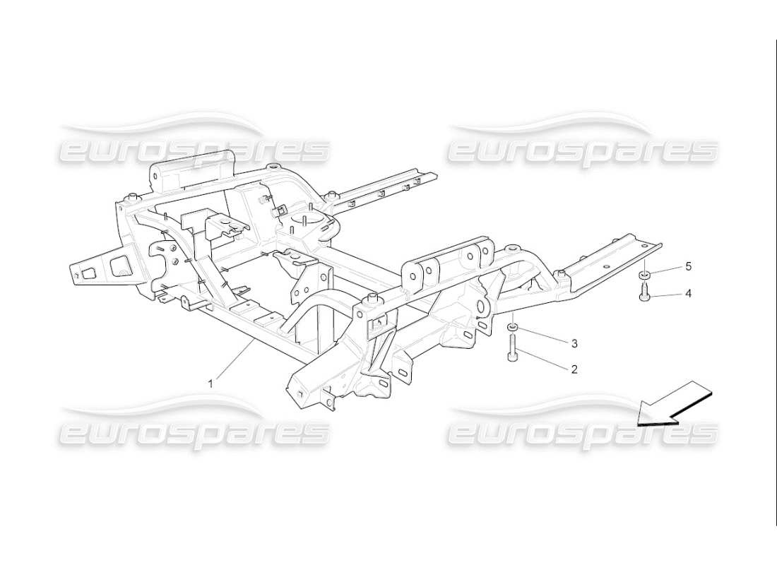 Maserati QTP. (2008) 4.2 auto front underchassis Parts Diagram