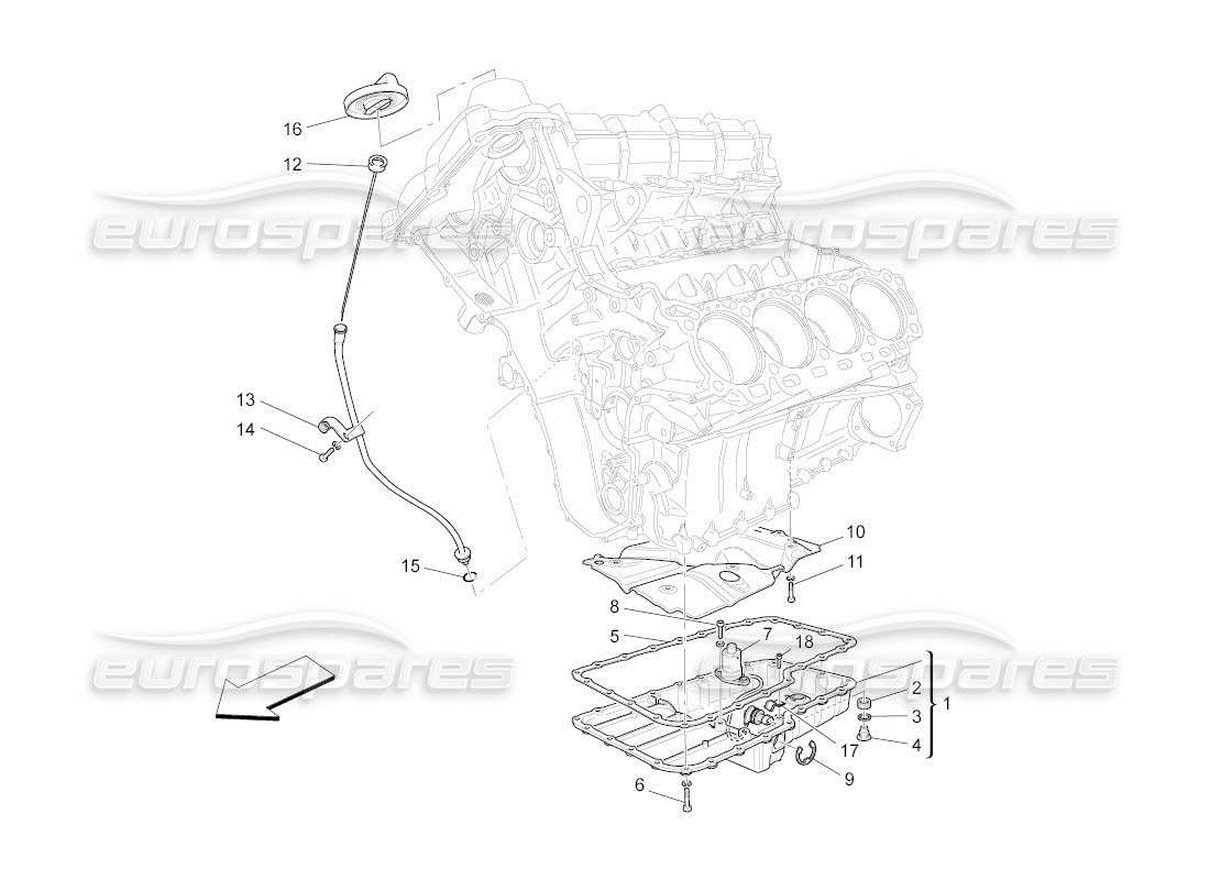 Maserati QTP. (2011) 4.2 auto lubrication system: circuit and collection Parts Diagram