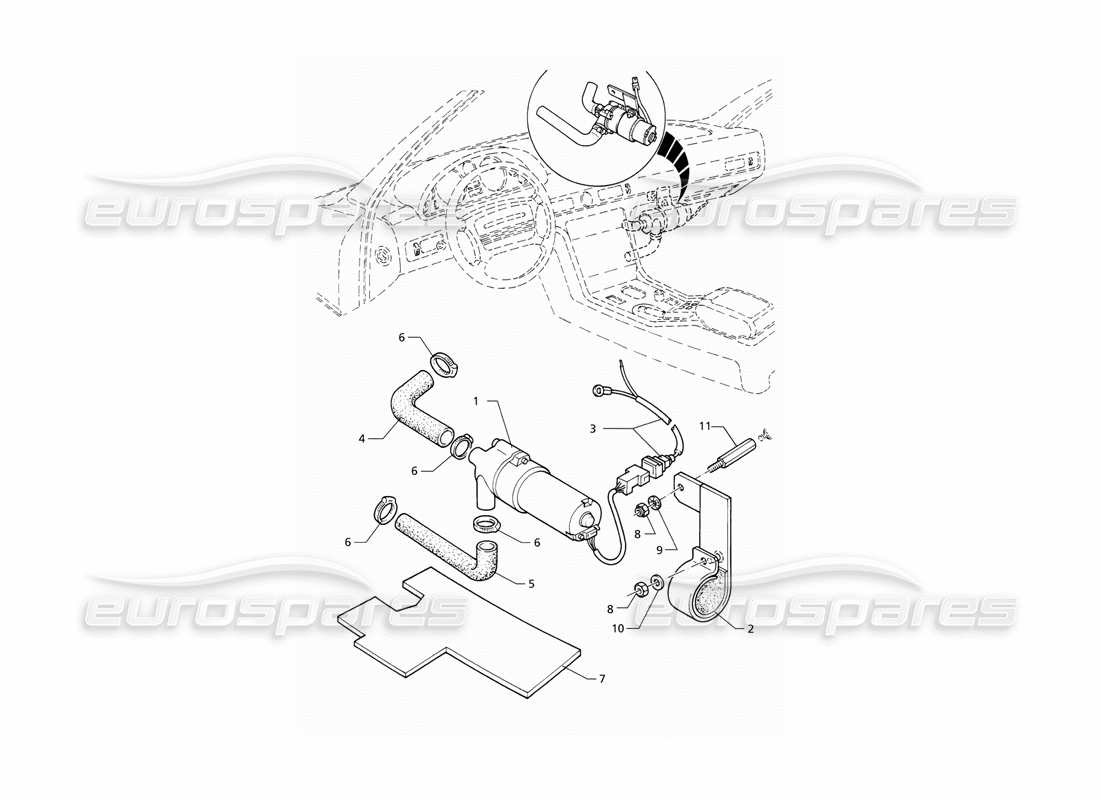 Maserati QTP V6 (1996) Heating Pump Parts Diagram
