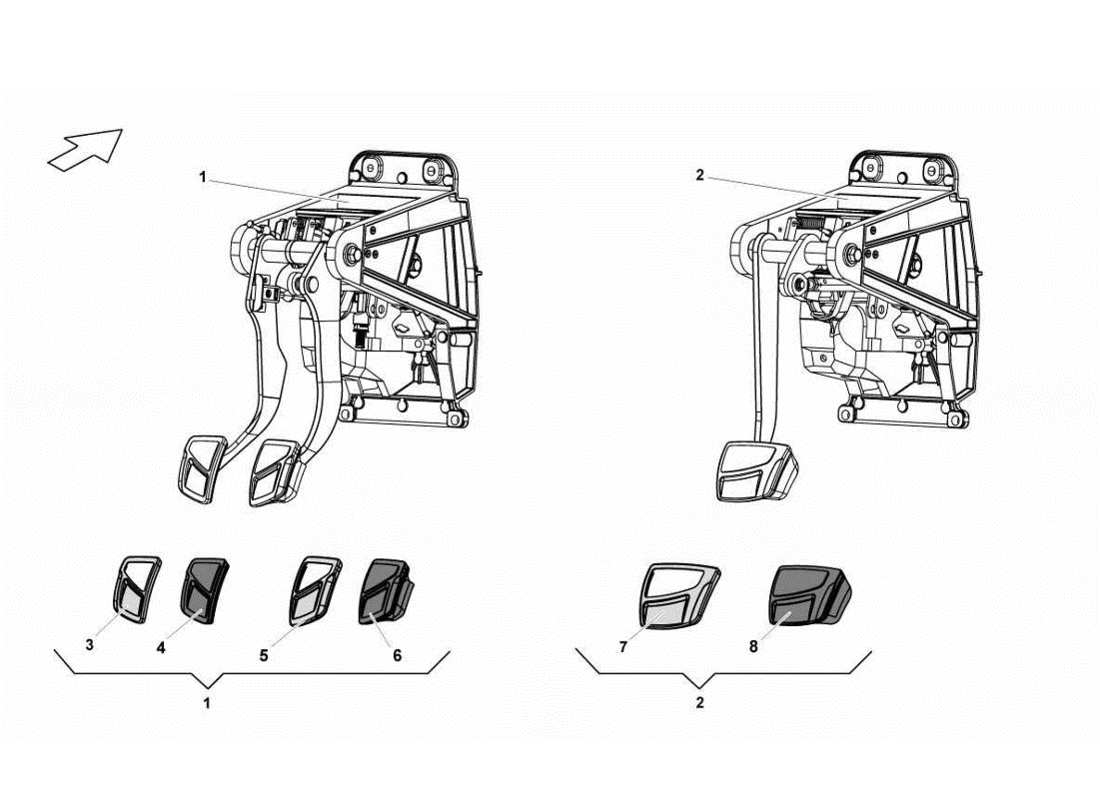 Lamborghini Gallardo LP570-4s Perform Pedalbox Assembly Part Diagram