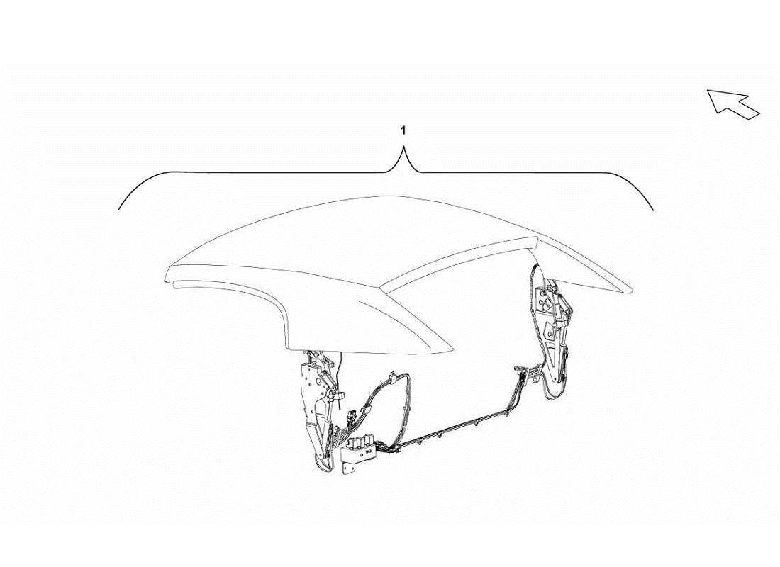 Lamborghini Gallardo LP570-4s Perform Roof Panel Soft Top Part Diagram