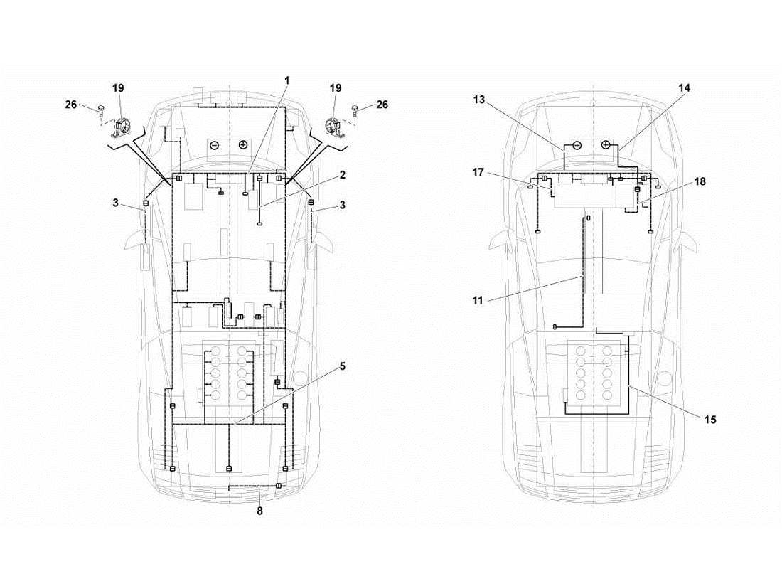 Lamborghini Gallardo LP570-4s Perform electrical system Parts Diagram
