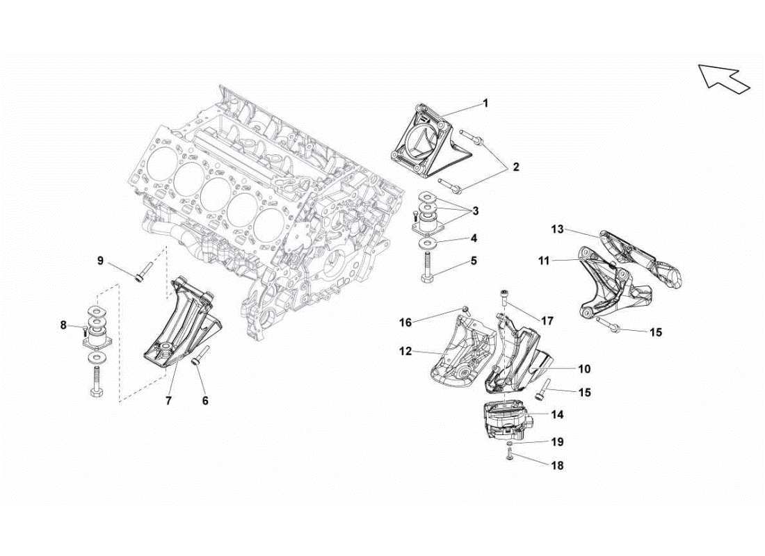 Lamborghini Gallardo STS II SC SECURING PARTS FOR ENGINE Parts Diagram