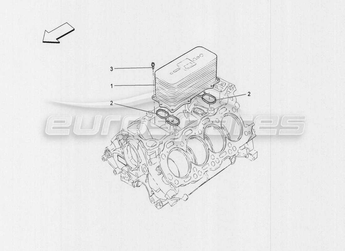 Maserati QTP. V8 3.8 530bhp Auto 2015 HEAT EXCHANGER Parts Diagram
