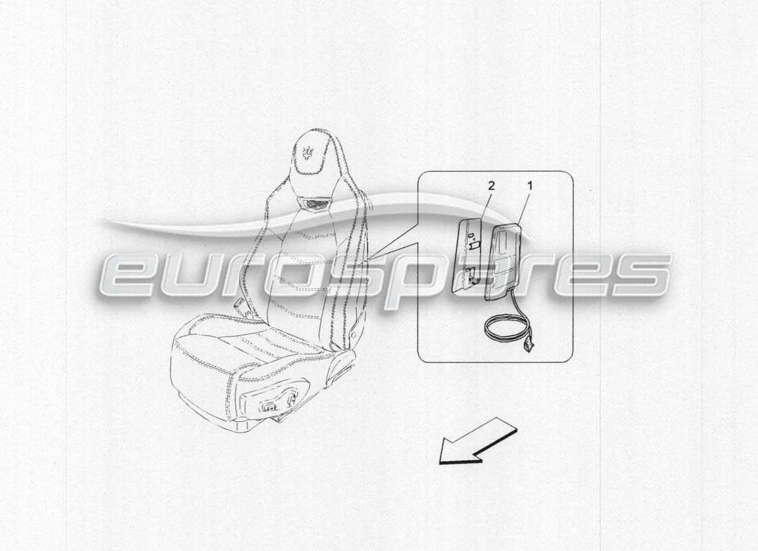 Maserati GranCabrio MC Centenario FRONT SIDE BAG SYSTEM Parts Diagram