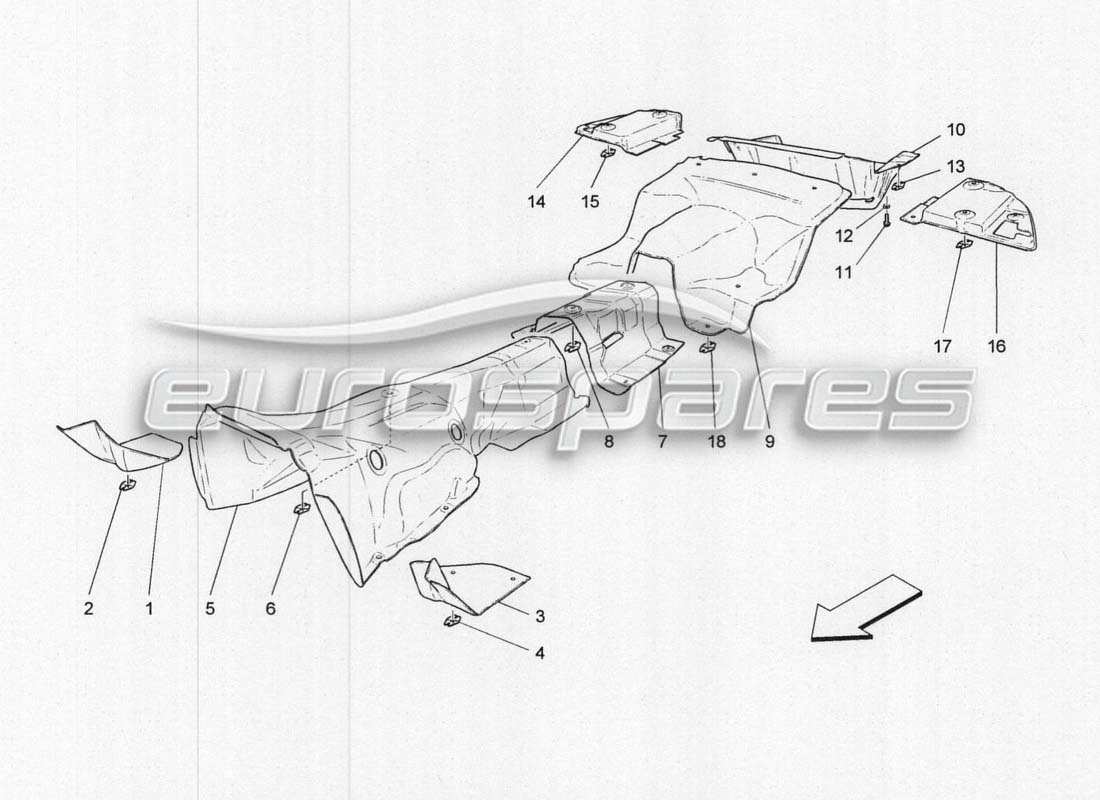 Maserati GranCabrio MC Centenario Thermal Insulation Parts Diagram