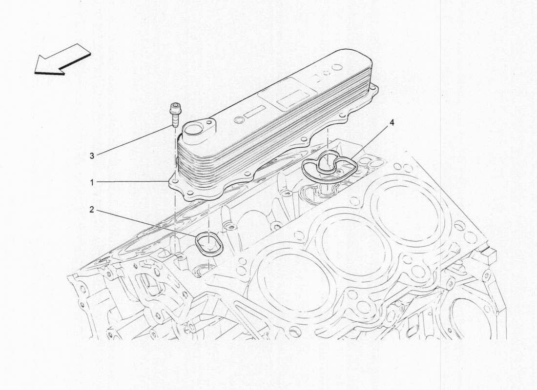 Maserati QTP. V6 3.0 BT 410bhp 2015 HEAT EXCHANGER Part Diagram