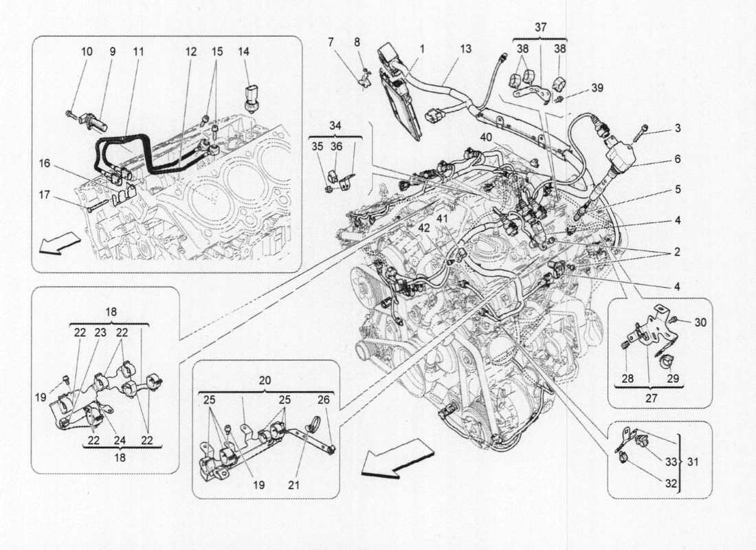 Maserati QTP. V6 3.0 BT 410bhp 2015 ELECTRONIC CONTROL Part Diagram