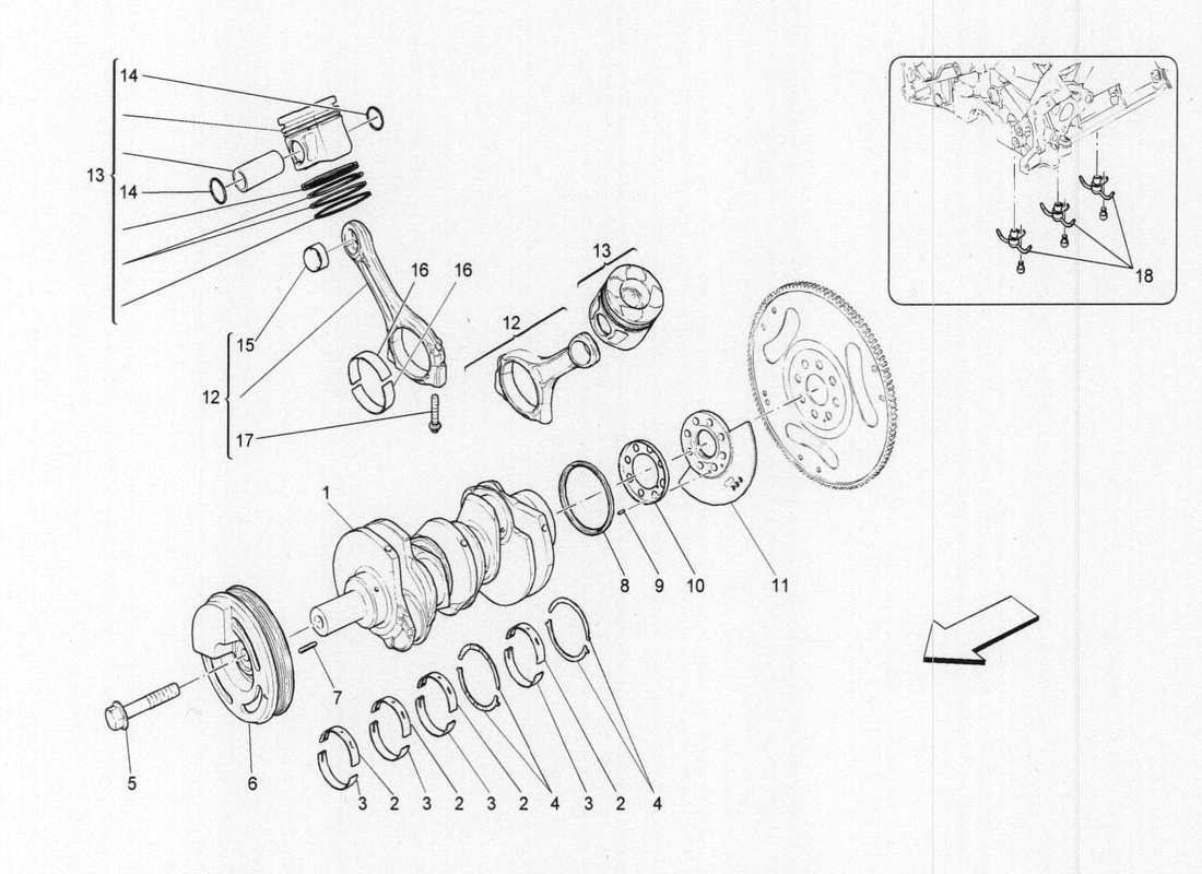 Part diagram containing part number 46330035