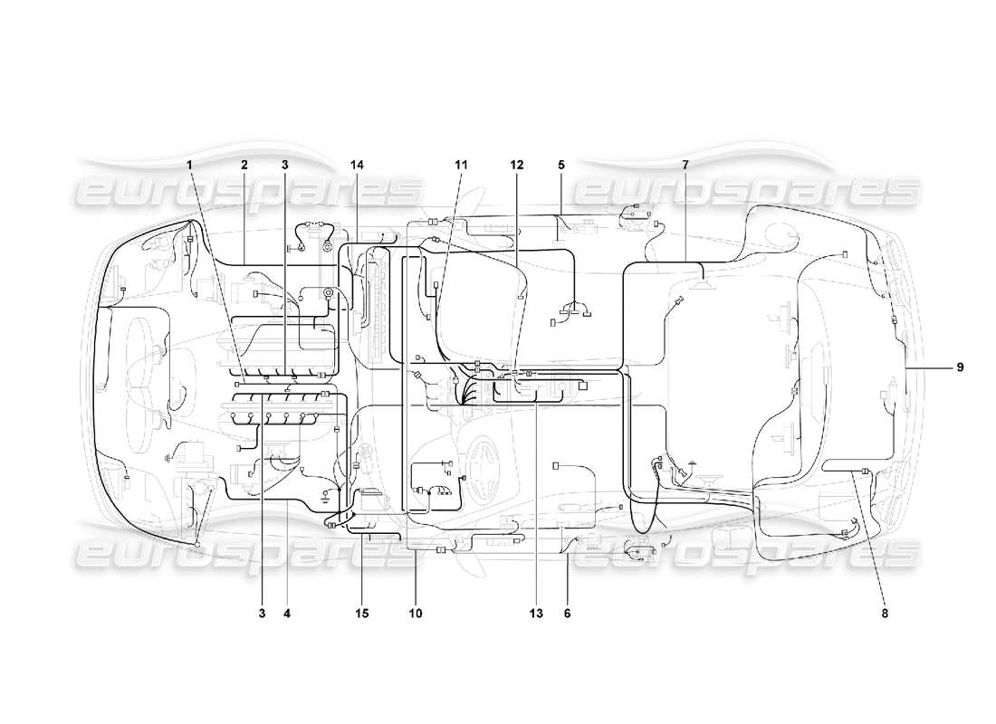 Ferrari 550 Maranello electrical system Part Diagram