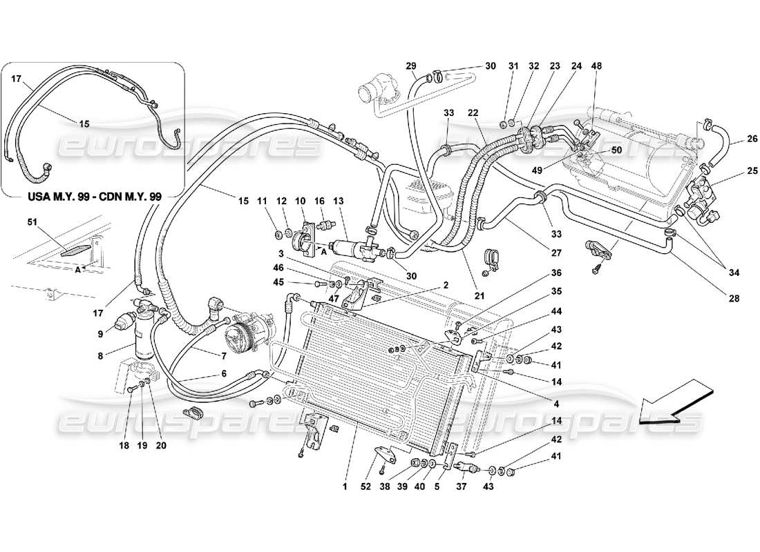 Part diagram containing part number 64999000