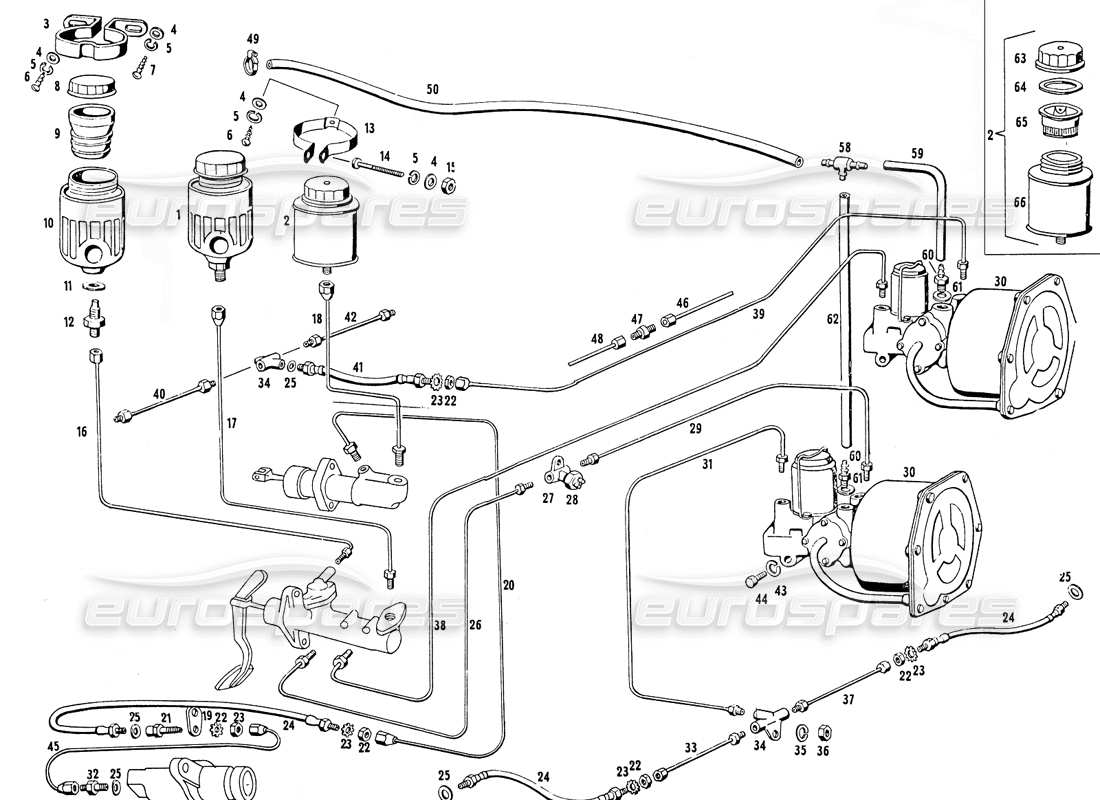 Maserati Mistral 3.7 Brake Control Parts Diagram