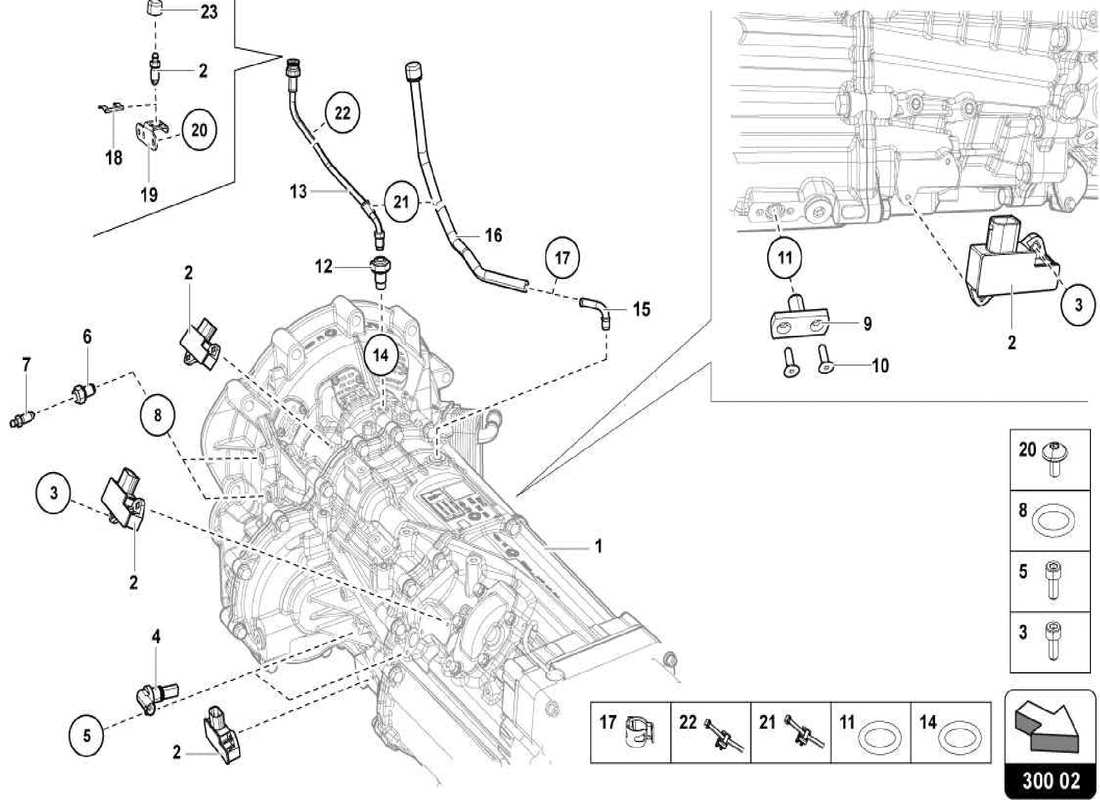Lamborghini Centenario Spider Sensors Parts Diagram