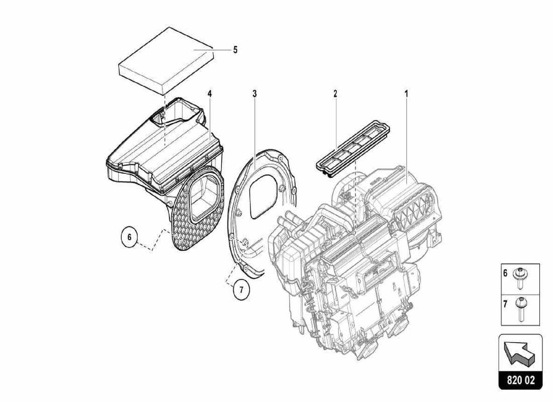 Lamborghini Centenario Spider Heater Air Conditioning Parts Diagram