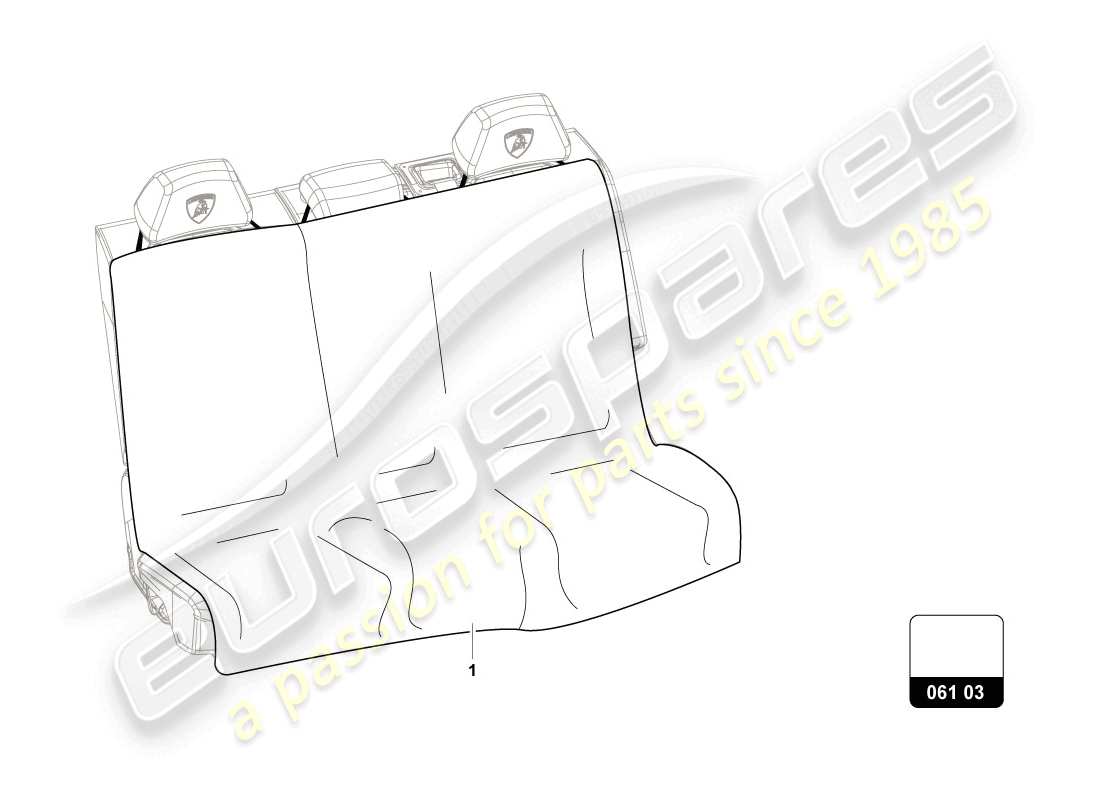 Lamborghini Urus (Accessories) SEAT PAD Parts Diagram