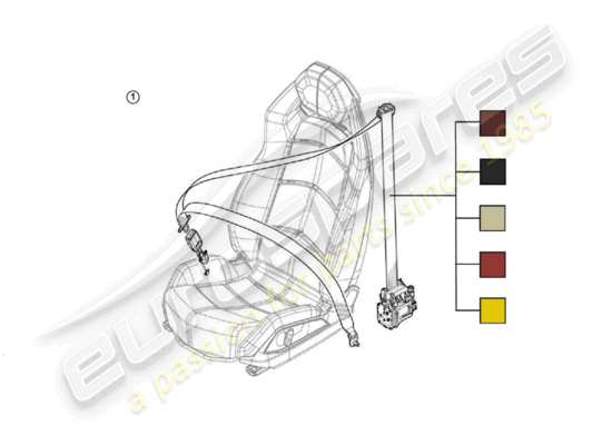 a part diagram from the Lamborghini Huracan LP610-4 Coupe (Accessories) parts catalogue