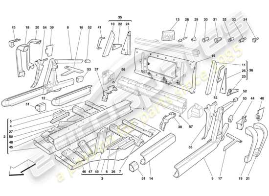 a part diagram from the Ferrari F430 Scuderia (Europe) parts catalogue