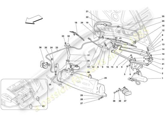 a part diagram from the Ferrari F430 Spider (Europe) parts catalogue