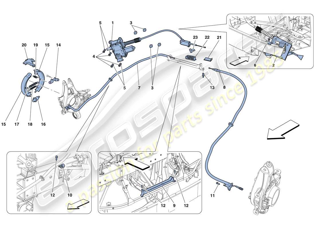 Ferrari 458 Italia (Europe) PARKING BRAKE CONTROL Parts Diagram