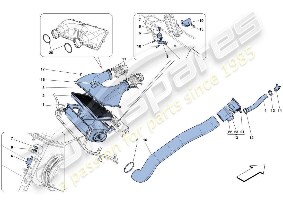 Ferrari 458 Speciale (RHD) AIR INTAKE Part Diagram