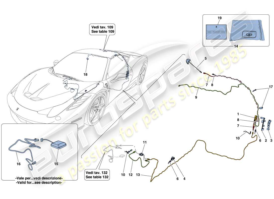 Ferrari 458 Speciale (RHD) TELEMETRY Part Diagram