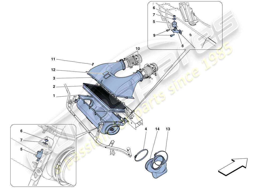 Ferrari 458 Speciale Aperta (RHD) AIR INTAKE Part Diagram