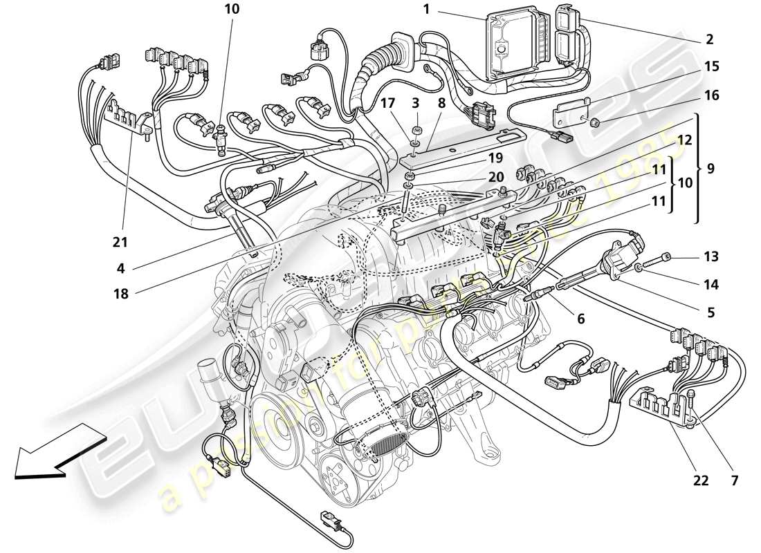Maserati Trofeo INJECTION SYSTEM - IGNITION Part Diagram