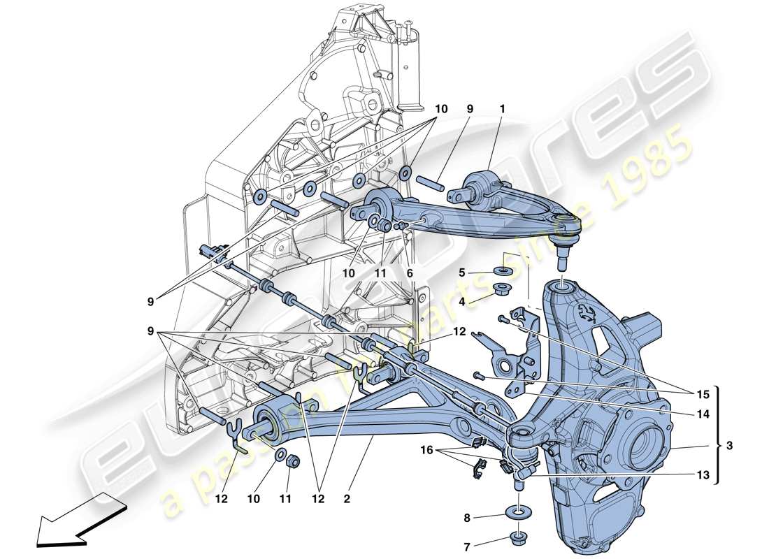 Ferrari 488 Spider (USA) FRONT SUSPENSION - ARMS Parts Diagram