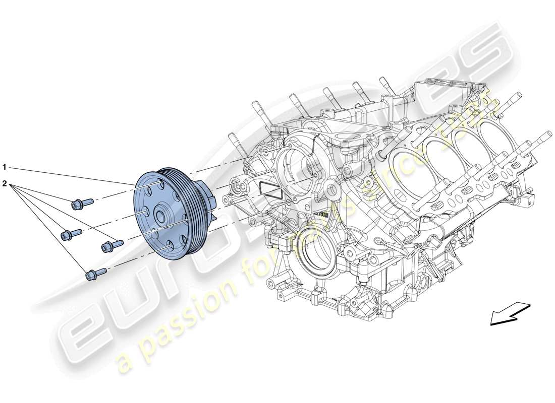 Ferrari GTC4 Lusso T (RHD) COOLING: WATER PUMP Parts Diagram