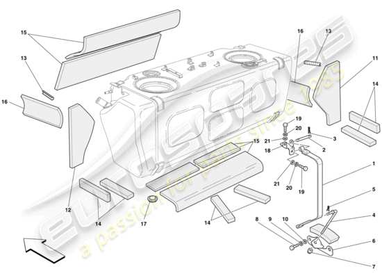 a part diagram from the Ferrari 612 Scaglietti (Europe) parts catalogue